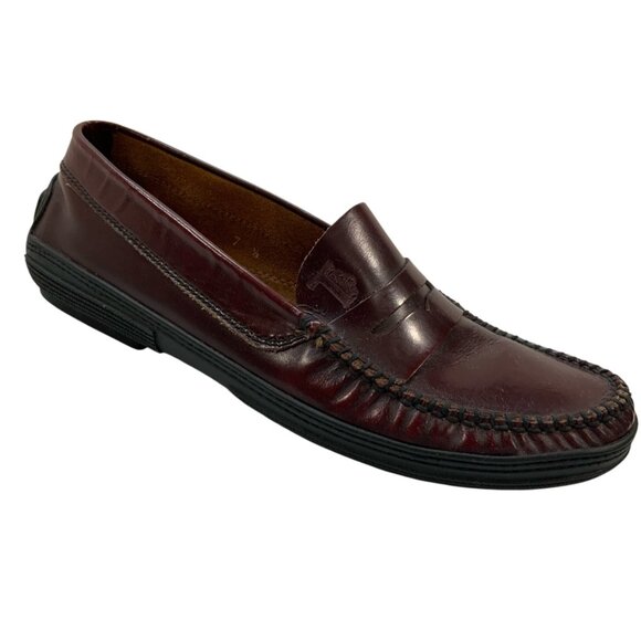 Tod\'s Mens Penny Loafers Shoes UK/7.5 US/9 Burgundy main image 12